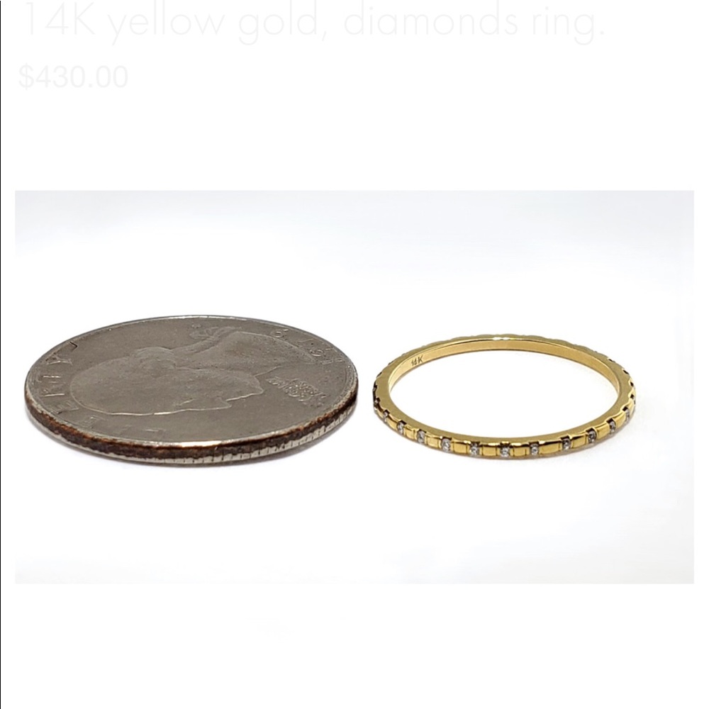 14K yellow gold diamond ring